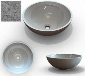 Фото Умывальник из литого мрамора Marmite MONA 420С, 37-Top-Solid Grey (1142041037)