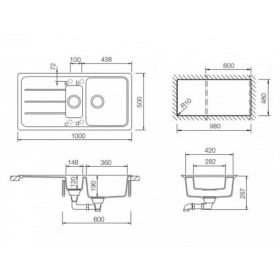 Фото 1 Кухонная мойка Teka SIMPLA 60 B L-TG Топаз (40144546)