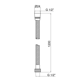 Фото 1 Шланг для душа Lidz Chrome 120 см (метал.)