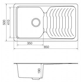 Фото 3 Кухонная мойка VANKOR Sigma SMP 02.85 Beige