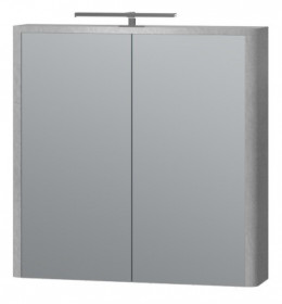 Фото Зеркальный шкаф Livorno LvrMC-70 структурный серый