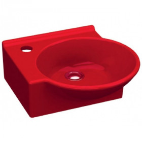Фото Раковина Idevit Myra Mini 36 см с отверстием слева 0201-0367-08, красная