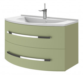Фото Тумба Botticelli Vanessa Vn-90 оливковый с умывальником Domenika-900