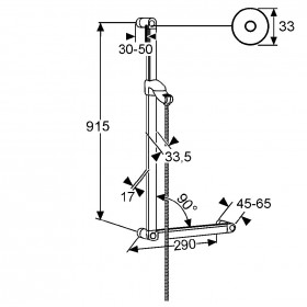 Фото 1 KLUDI SIRENA-Care настенная штанга 6150305-00