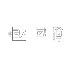 Фото 6 Унітаз підвісний Swan, Ultra Quiet сидіння Slim Duroplast/ Soft-close/ Quick relase WHITE Qtap 