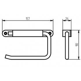 Фото 1 Haceka IXI Бумагодержатель открытый (415114)