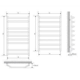 Фото 1 Полотенцесушитель Laris Виктория П5 450х500