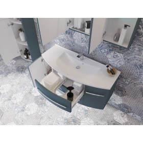 Фото 6 Тумба Botticelli Vanessa Vndl левая индиго синий с умывальником Levanto-110 L