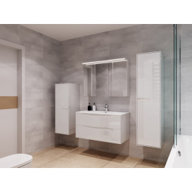 Фото 6 Зеркальный шкаф Botticelli Sequetto SqM-100 белый