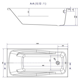 Фото 2 Ванна акрилова Cersanit  LANA 150*70 з ніжками (S301-161)