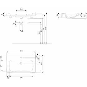 Фото 1 Kolo Modo умывальник 80 см (L31980000)