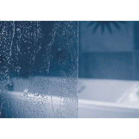 Фото 2 Неподвижная боковая стенка Ravak APSV - 80 к шторе AVDP3. Каркас - белый. Витраж - полистирол (Rain)