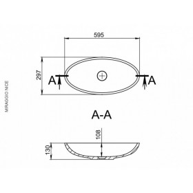 Фото 4 Умывальник Miraggio Nice Глянец Овальный Накладной
