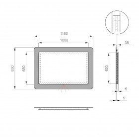 Фото 3 Зеркало Sanwerk ULTRA Cosmo White LED 2835IR, W (ZU0000142)