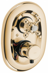 Фото KLUDI ADLON встраиваемый смеситель для душа с термостатом, золото 517204520