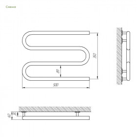 Фото 1 Полотенцесушитель Laris Змейка 25 РС3 Электро 500х350