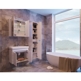 Фото 3 Зеркальный шкаф Livorno LvrMC-70 структурный серый