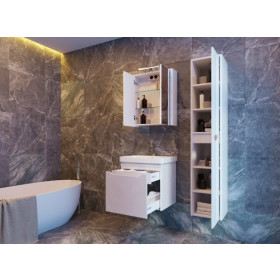 Фото 4 Зеркальный шкаф Livorno LvrMC-70 структурный серый