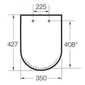 Фото 2 Сиденье для унитаза Roca Gap Clean Rim дюропласт Soft (801732004)