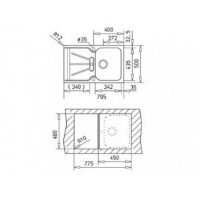 Фото 1 Кухонная мойка Teka CARA 45B TG Карбон (40144402)