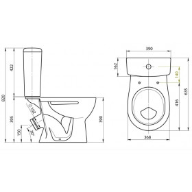 Фото 1 Унитаз-компакт Santeri ОРИОН с сиденьем