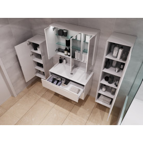 Фото 7 Зеркальный шкаф Botticelli Sequetto SqM-100 белый