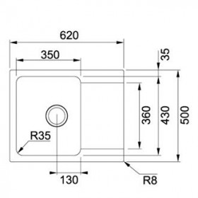 Фото 1 Кухонная мойка Franke OID 611-62 Сахара (114.0498.009)