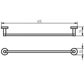 Фото 1 Haceka Kosmos Вешалка д/полотенца 60см (402309)