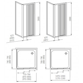 Фото 2 103-09346 Душевая стенка Aquaform MODERNO 90