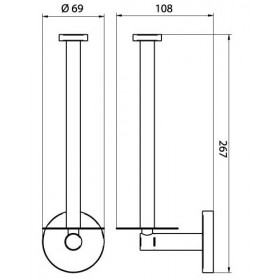 Фото 1 Haceka Pro2000 Chrome Держатель запасной туалетной бумаги (450224)