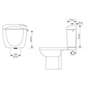 Фото 1 Пластиковый бачок для унитаза SIAMP RONDO