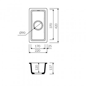 Фото 1 Кухонная мойка Marmorin Lando сафари (709 100 001)