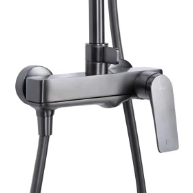 Фото 2 Душова система  Vlasta New на три споживача (з виливом) QTVLA111GMB45651 Gunmetal Black 