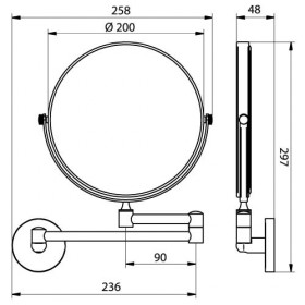 Фото 1 Haceka Pro2000 Chrome Зеркало для бритья (450262)