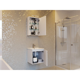 Фото 2 Тумба подвесная Ювента Novara Nv-50 белый с умывальником Urban-50