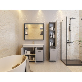 Фото 3 Пенал Ювента Brooklyn-190 серый с корзиной