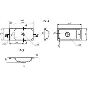 Фото 3 Раковина меблева Susie 50 cм (5050)