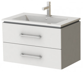 Фото Тумба подвесная Ювента Zlata Zl-75 с умывальником Atria 75 Белый