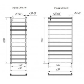 Фото 1 Полотенцесушитель Mario Турин 700х400
