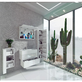 Фото 6 Тумба Botticelli Toscana Ts-100 белый с умывальником Lumas-100