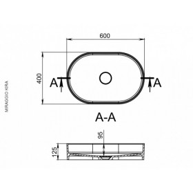 Фото 2 Умывальник Miraggio KIRA Глянец Овальный Накладной