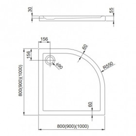 Фото 1 200-08002 Поддон акриловый Aquaform Vico 90