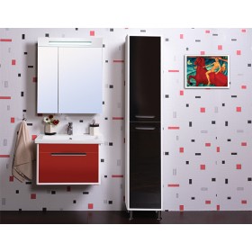 Фото 2 Тумба Мойдодыр ПАРИЖ 80-А с умывальником Como 80 Красный