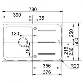 Фото 1 Кухонная мойка Franke Impact IMG 611 Графит (114.0363.730)