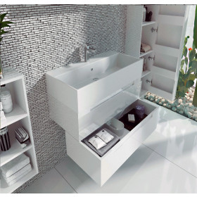 Фото 7 Тумба Botticelli Toscana Ts-100 белый с умывальником Lumas-100