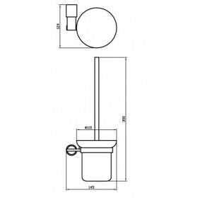 Фото 1 8829 MATTEO Щётка для унитаза, стекло