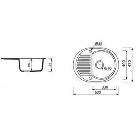 Фото 2 Мойка кухонная Marmorin DURO 620х470 SAND (130133007)