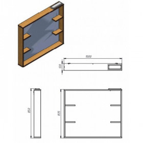 Фото 1 Зеркало Brooklyn BrM -100 черный