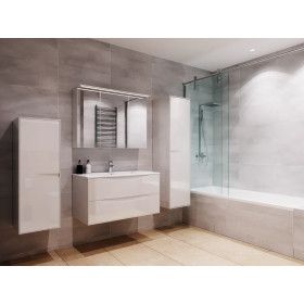 Фото 5 Зеркальный шкаф Botticelli Sequetto SqM-100 белый