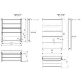 Фото 1 Полотенцесушитель Mario Анкона 600х500